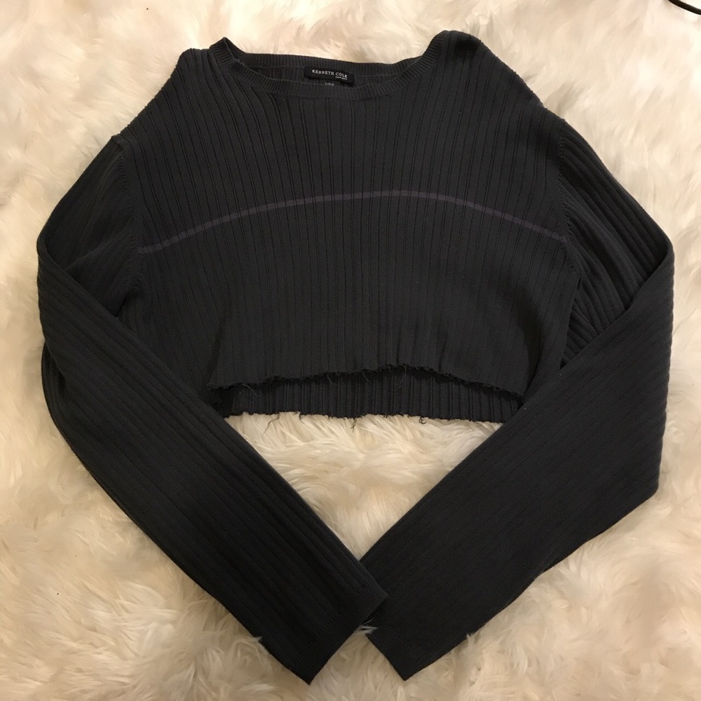 Cropped grey Kenneth Cole long sleeve